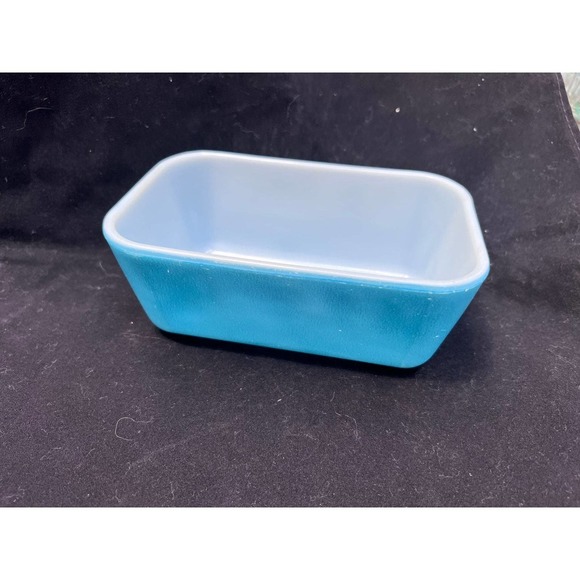 Vintage Pyrex 502-B Blue Refrigerator Dish - Picture 3 of 8